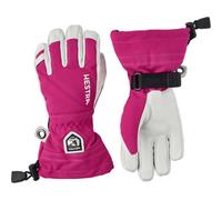 HESTRA Army Leather Heli Ski Jr. - 5 Finger - Enfant - Blanc / Rose - taille 6- modèle 2026