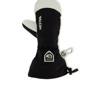 Hestra Gants de Ski pour Homme et Femme : moufles d'hiver Coupe-Vent et imperméables en Cuir Militaire, Noir, Taille 45