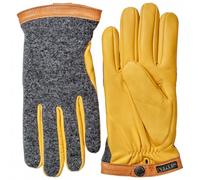 Hestra - Deerskin Wool Tricot - Gants - 10 - charcoal / natural yellow