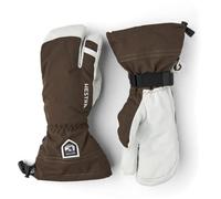 Hestra Gants de Ski Army Leather Heli Classic 3 Doigts pour Ski, Snowboard et Alpinisme, Espresso, 10