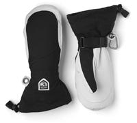 Hestra Gants de Ski pour Femme Extra Chauds en Cuir Heli pour l'hiver par Temps Froid, Femme, 30611, Noir/Blanc cassé, 6 UK