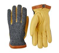 Hestra Gants Deerskin Wool Tricot Homme - pour en cuir avec doublure automne-hiver - 9 HS jaune