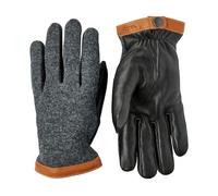 Hestra Gants Deerskin Wool Tricot Homme - pour en cuir avec doublure automne-hiver Hiver - 10 HS noir