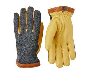 Hestra Gants Deerskin Wool Tricot Homme - pour en cuir avec doublure Hiver automne-hiver - 11 HS jaune