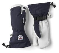 Hestra - Gants de ski 3 doigts en cuir - 3-Finger Army Leather Heli Ski Navy Taille 9, en Cuir Navy 9