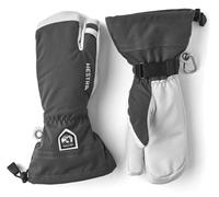 Hestra Gants Heli Ski 3-Finger Femme/Homme - paire de pour femme homme avec doublure, Fermeture Fermeture scratch Hiver automne-hiver - 9 HS gris