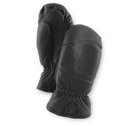 Hestra Mitaines en cuir unisexes, moufles de ski d'hiver en cuir pour ski alpin et hiver froid, noir, 9