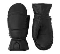 Hestra Mitaines en cuir unisexes, moufles de ski d'hiver en cuir pour ski alpin et hiver froid, noir, 7