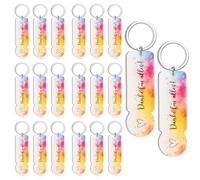 Hestya 20 Pièces Porte-Clés en Acrylique en Forme de Jeton de Caddie Porte-Clés Amovible en Forme de Jeton de Courses pour Démonter les Chariots de Courses(Danke für Alles)