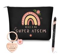Hestya 3 Cadeaux Merci pour Maitresse d'École Atsem, Arc-en-Ciel et Noir