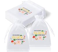 Hestya 30 Pièces Sachets Cadeaux en Organza Petits Sachets Porte-Bonheur pour Chocolats, Biscuits pour les Fêtes de Fin d'Année, le Calendrier de l'Avent, le Nouvel An, un Anniversaire ou Noël