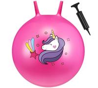 Hestya 50 cm Ballon Sauteur de Licorne Balle Sauteuse Gonflable Ballon de Trémie à Rebondir avec Pompe Grande Balle Rebondissante avec Poignée pour Adulte Jeune Intérieur Extérieur Yoga Jeu Exercice