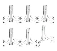 Hestya Aonelas Lot de 6 supports de chevalet en acrylique de 17,8 cm pour présentation, support pour photo, cadre photo et livre (transparent)