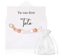 Hestya Cadeau Annonce Grossesse Tata Mamie Cadeau Demande Marraine Parrain Témoin Tu Vas Être Tata Veux-Tu Être Ma Marraine Porte-Clés Carte Annonce avec Enveloppe pour Noël Anniversaire Baptême