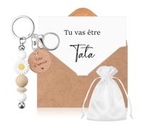Hestya Cadeau Demande Marraine Cadeau Annonce Grossesse Tata Veux-Tu Être Ma Marraine Tu Vas Être Tata Porte-Clés Carte Annonce avec Enveloppe pour Baptême Demande Noël Anniversaire