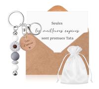 Hestya Cadeau Demande Marraine Cadeau Annonce Grossesse Tata Veux-Tu Être Ma Marraine Tu Vas Être Tata Porte-Clés Carte Annonce avec Enveloppe pour Baptême Demande Noël Anniversaire