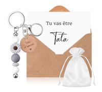 Hestya Cadeau Demande Marraine Cadeau Annonce Grossesse Tata Veux-Tu Être Ma Marraine Tu Vas Être Tata Porte-Clés Carte Annonce avec Enveloppe pour Baptême Demande Noël Anniversaire