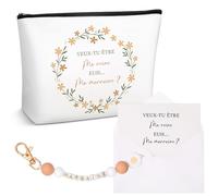 Hestya Cadeau Demande Marraine Pochette Porte-Clés Carte Veux-Tu Être Ma Marraine ? Annnonce Grossesse Baptême Communion Anniversaire Noël