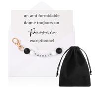 Hestya Cadeau Demande Parrain Cadeau Annonce Grossesse Tonton Papi Parrain | Veux-Tu Être Mon Parrain, Tu Vas Être Tonton, Tu Vas Être Papi, Porte-Clés, Carte Annonce avec Enveloppe pour Noël Baptême
