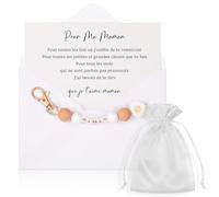 Hestya Cadeau Maman pour Noël Cadeau Mère Anniversaire Porte-Clés Maman Carte Je T'aime Maman avec Enveloppe pour Merci pour Noël Anniversaire Fête des Mères