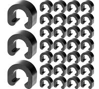 HESTYA Lot de 100 colliers de serrage en C pour boîtier de tuyau, colliers de serrage, câbles de dérailleur de frein, câbles de changement de vitesse, colliers de serrage avec boîte en plastique pour