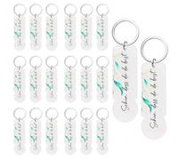 Hestya Lot de 20 Porte-Clés en Acrylique Puce de Panier d'Achat - Amovible et Démontable, Idéal Comme Cadeau pour Mariages Baptêmes Noël Anniversaires Confirmations