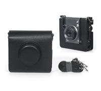 Hesupy Étui de transport pour Instax Wide Evo, sac de rangement rétro en cuir PU avec bandoulière - Couvercle supérieur amovible pour une prise de vue facile, Noir , Étui de transport pour Instax Wide