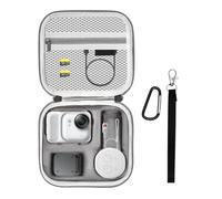 Hesupy Étui de voyage pour Insta360 Go Ultra, sac de rangement étanche en polyuréthane, étui de transport, boîte de protection avec mousqueton et dragonne pour Insta 360 Go Ultra Standard Bundle