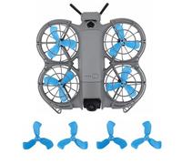 Hesupy Lot de 4 hélices colorées pour DJI Neo 2, hélices colorées de rechange à faible bruit avec kit de vis pour drone Neo 2 (bleu)