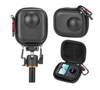 Hesupy Mini étui de transport pour DJI OSMO 360, sac de rangement panoramique en cuir PU étui de voyage sac organisateur portable housse de protection avec mousqueton accessoires