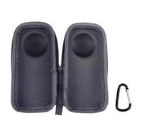 Hesupy Mini étui de transport pour Insta360 X5 X4, sac de protection portable, housse de rangement de voyage étanche demi-fermeture éclair avec mousqueton pour accessoires d'appareil photo de sport