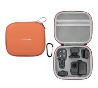 Hesupy Sac de rangement pour DJI Osmo Nano, étui de transport portable en polyuréthane EVA, coque de protection rigide anti-poussière avec mousqueton pour accessoires de caméra d'action nano (orange)