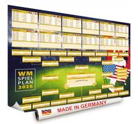 Hetcher Tech Poster format A0 - Poster roulé - Coupe du monde de football 2026 aux États-Unis, au Mexique, au Cananda - Maxi planificateur à écrire soi-même - Poster XXL 118,9 cm x 84,1 cm avec