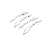 HETEVSCCK 4 Pièces ABS Chrome/Fibre Carbone Texture Voiture Extérieur Poignée De Porte Garniture Pour A4 B9 A5 F5 Q5 FY 2018 2019 (2)