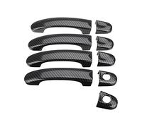 HETEVSCCK 9 Pièces Ensemble ABS Poignée De Porte Couvre Garniture Pour Transporter T5 T6 Pour Caddy Van 2003-2015