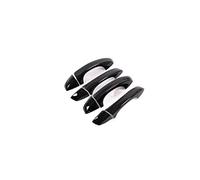 HETEVSCCK Autocollant De Garniture De Poignée De Porte De Voiture Chromé Noir Pour VW Pour Golf 6 MK6 2009 2010 2011 2012 2013 (No button 2)