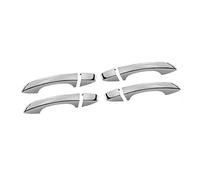 HETEVSCCK Autocollant De Garniture De Poignée De Porte De Voiture Chromé Noir Pour VW Pour Golf 6 MK6 2009 2010 2011 2012 2013 (No button 1)
