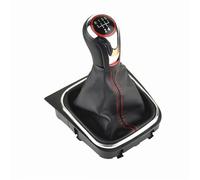 HETEVSCCK Pommeau Levier Vitesse pour Ibiza 6J, Seat, Leon MK1 - Chrome 5 Gear-Boot