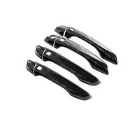 HETEVSCCK Pour Citroen C3 Pour Cross SX SY 2017 2018 2019 2020 2021 2022 2023 Noir Brillant Poignée Porte Extérieure Voiture Couverture Autocollants Garniture (4Handle 4 Buttons)