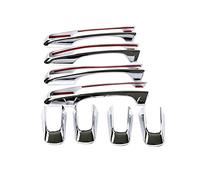 HETEVSCCK Pour Jaguar Pour E-PACE XE XF XFL Pour F-Pace Chrome Garniture De Couvercle De Poignée De Porte Latérale Extérieure
