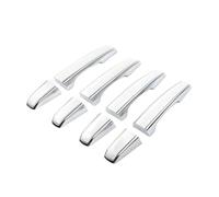 HETEVSCCK Pour Land Rover Pour Range Pour Vogue Pour Evoque Sport Pour Discovery 5 L405 LHD Seulement 8 Pièces/ensemble Garniture De Poignée Porte Voiture(White Silver)
