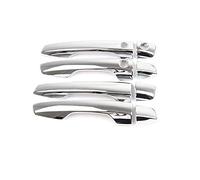 HETEVSCCK Pour Mitsubishi Pour Eclipse Pour Cross 2018 2019 2020 2021 2022 Chrome Poignée Porte Voiture Couvercle Garniture Capuchon Extérieur Autocollant (4Handle 2 Buttons)