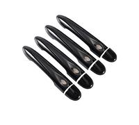 HETEVSCCK Pour Renault Pour Megane 3 MK3 III 2008 2009 2010 2011 2012 2013 2014 2016 Garniture Couvercle Poignée De Porte Voiture Noir Brillant (4Dr no key 4 buttons)