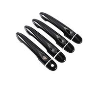 HETEVSCCK Pour Renault Pour Megane 3 MK3 III 2008 2009 2010 2011 2012 2013 2014 2016 Garniture Couvercle Poignée De Porte Voiture Noir Brillant (4Dr 1 key 1 button)
