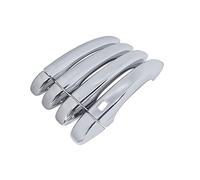 HETEVSCCK Pour Renault Pour Megane MK4 2016 2017 2018 2019 2020 2021 2022 Chrome Poignée Porte Voiture Couverture Autocollants Protection (1 Smart Button)