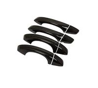 HETEVSCCK Pour Siège Pour Ateca KH7 2016 2017 2018 2019 2020 2021 Noir Brillant Poignée Porte De Voiture Couverture Autocollant Protection Garniture (4Handle No Keyhole)