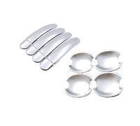 HETEVSCCK Pour VW Pour Jetta 6 A6 MK6 5C6 2011 2012 2013 2014 2015 2016 2017 2018 Chrome Poignée Porte Voiture Garniture Ensemble Cap (HandleBowl NoKeyhole)