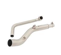 HETEVSCCK Silencieux D'échappement pour Zontes ZT125 U1 G1 Z1 Z2 2021 2022 51mm Tuyau D'échappement Avant Moto (Argent)