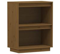 HETFTJN Armoire Console Marron Miel 60x34x75 cm en Bois de Pin Massif - Buffet de Rangement Rustique avec Compartiments pour Salon, Chambre et Bureau