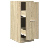 HETFTJN Armoire d'Apothicaire Chêne Sonoma, Meuble de Rangement en Bois d'Ingénierie à 2 Tiroirs pour Salon, Bureau et Cuisine, Commode Étroite et Stable, 30 x 41 x 77,5 cm